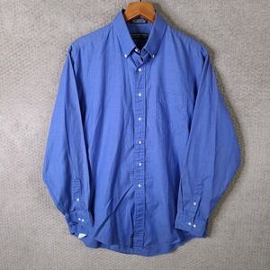 Vintage Claybrooke Shirt Mens 16.5 36 Blue Button‎ Down Oxford Pinpoint Cotton